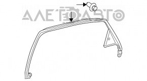 Рамка задней двери внутренняя правая Lexus RX350 RX450h 10-15