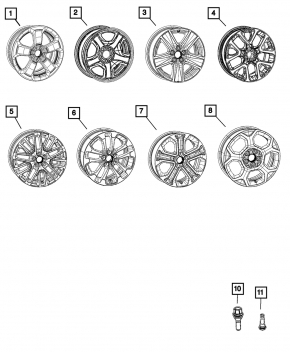 Диск колесный R17 x 7J ET40 Jeep Compass 17-26 тип 4