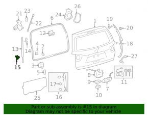 Кронштейн амортизатора двери багажника левый Toyota Sequoia 08-16 на кузове