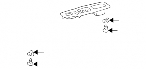 Накладка управления стеклоподъемниками передняя левая Toyota Camry v30 2.4