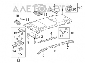 Козырек правый Toyota Rav4 06-09 серый