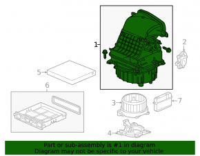 Корпус печки голый Honda Passport 19-25