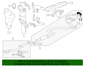 Крепление глушителя заднее Chevrolet Malibu 16-23