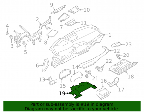 Накладка передней панели пространства ног водителя BMW X7 G07 19-26