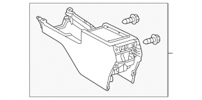 Консоль центральная подлокотник Toyota Camry v50 12-14 usa черн