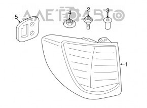 Фонарь внешний крыло левый BMW X5 F15 14-18 LED