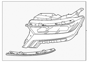 Фара передняя правая Kia Sorento 21-26 HEV, PHEV LED, Projector lamp