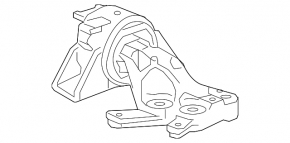 Perna motorului stânga Buick Encore 13-15 fwd