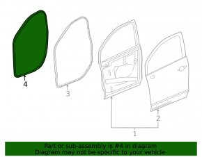 Уплотнитель дверного проема передний левый Buick Encore 13-22