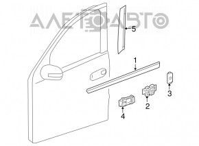 Накладка двери нижняя передняя левая Mercedes W164 ML