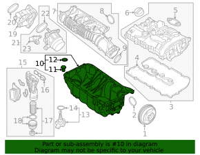 Поддон масляный BMW X1 F48 16-19 B46