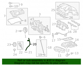 Трубка масляного щупа Lexus RX350 RX450h 16-22