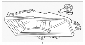 Противотуманная фара птф левая Honda CRV 15-16