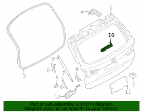 Кронштейн задней трапеции дворника BMW X1 F48 16-18 с утяжелителем