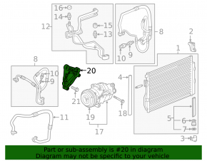 Кронштейн компрессора кондиционера Buick Encore 13-21 LUV