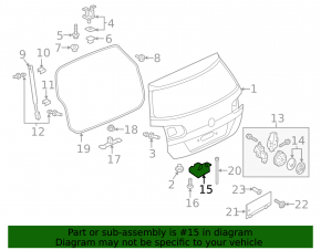 Încuietoare hayon VW Golf 17-19 Alltrack