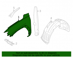 Крыло переднее левое Hyundai Tucson 22-26