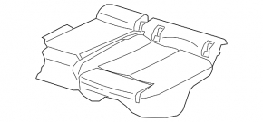 Tapițerie pernă banchetă spate, al doilea rând, stânga, Audi Q5 80A 21-24, piele gri