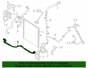 Conductă de răcire a turbocompresorului Mercedes W167 GLE 24-25, alimentare