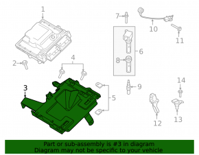 Кронштейн блока ECU компьютер двигателя Ford Explorer 20-25 2.3T