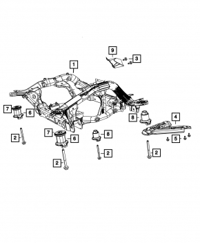 Подрамник передний Dodge Durango 11-15