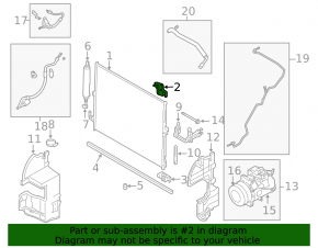 Suport radiator aer condiționat stânga sus pentru Infiniti FX35 QX70 09-17