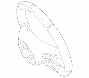 Руль голый Mercedes W167 GLE 53/63 20-23 красная строчка, потерт