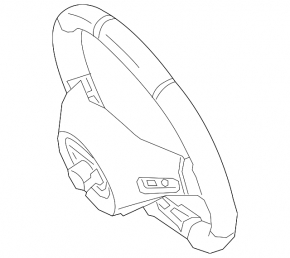 Руль голый Mercedes W167 GLE 53/63 20-23 красная строчка, потерт