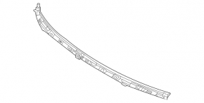Накладка капота задняя Mercedes W167 GLE 350 450 20-26 под форсунки