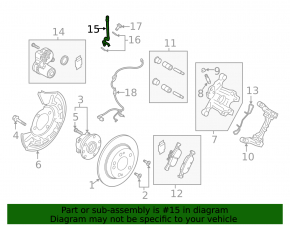 Шланг тормозной задний правый Mazda 3 19-26 Mexico built