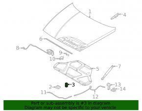 Отбойник капота левый Hyundai Elantra 21-23