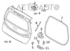 Отбойник капота левый Hyundai Elantra 21-23