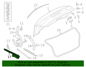 Привод крышки багажника левый Audi A6 C8 19-23 с кронштейном