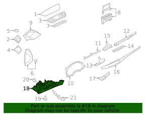 Накладка колени водителя Audi Q7 16-19 черн, царапины