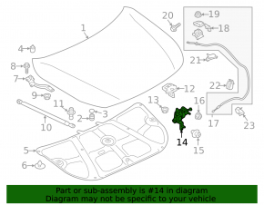 Замок капота Subaru Legacy 15-18
