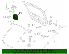 Ручка двери багажника VW Beetle 12-17 эмблема