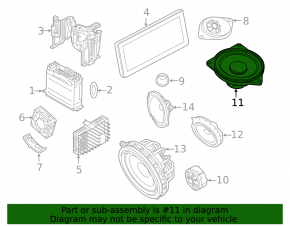 Динамик в торпеде BMW 3 F30 12-18 Harman Kardon вмятина
