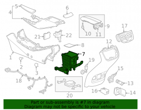 Бокс карман центральной консоли Chevrolet Malibu 16-25