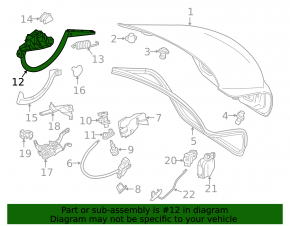 Петля крышки багажника левая Mercedes C-class W205 15-21