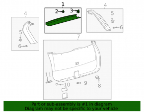 Обшивка двери багажника верхняя Ford Escape MK4 20-26