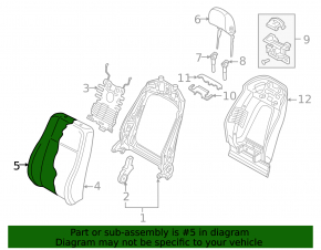 Tapițerie spătar scaun șofer Audi Q7 20-24, piele gri