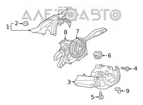 Подрулевой переключатель гитара в сборе Audi A5 F5 18-25