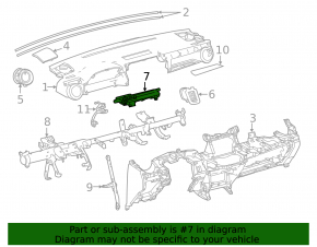 Deflector de aer superior central față pentru Toyota Rav4 13-18 negru