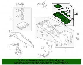 Накладка центральной консоли подстаканники VW Passat 20-22