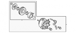 Компрессор кондиционера Mitsubishi Outlander 14-20 2.4