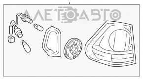 Lanterna exterioară aripă dreapta Lexus RX300 RX330 04-06