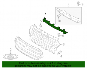 Кронштейн опоры решетки радиатора Ford Escape MK3 17-19 рест