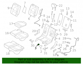 Capac Isofix pentru scaunul spate Porsche Cayenne 19-26, negru