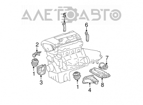Кронштейн подушки двигателя правый Mercedes W211 rwd
