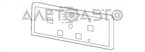 Площадка номерного знака передняя Jeep Compass 17-21 царапины